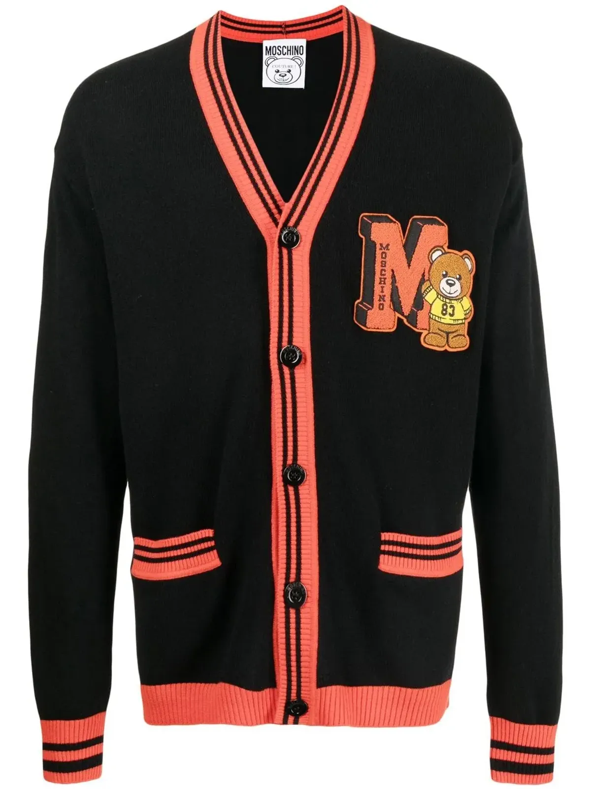 Moschino 刺繍トイベア パッチ カーディガン - 画像1