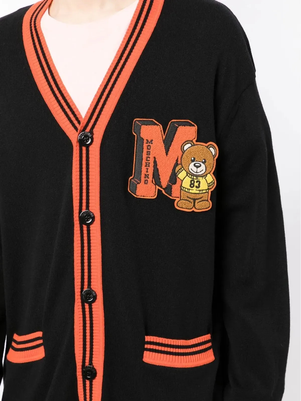 Moschino 刺繍トイベア パッチ カーディガン - 画像5