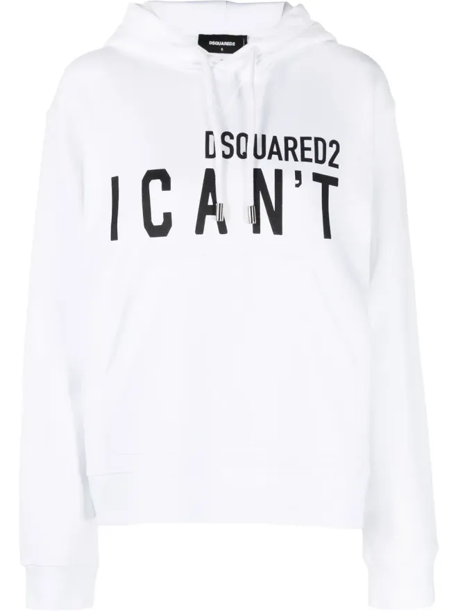 Dsquared2 DSQUARED2 スローガンプリント プルオーバー フーディーの商品画像