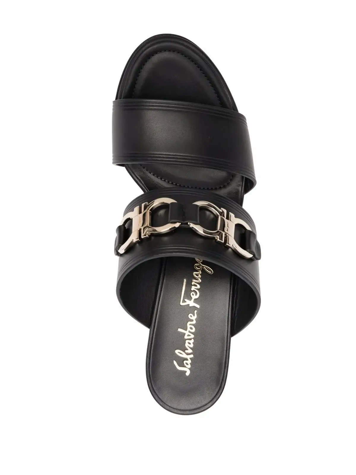 Ferragamo ホースビットディテールのオープントゥサンダル - 画像4
