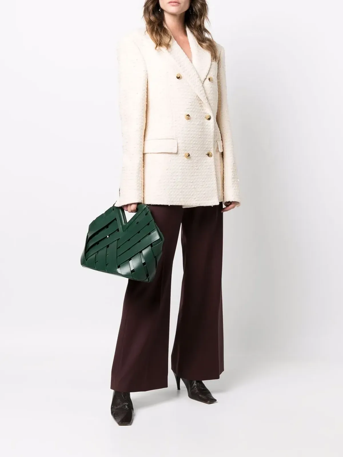 AMIRI ニット ダブルブレストブレザー - 画像2