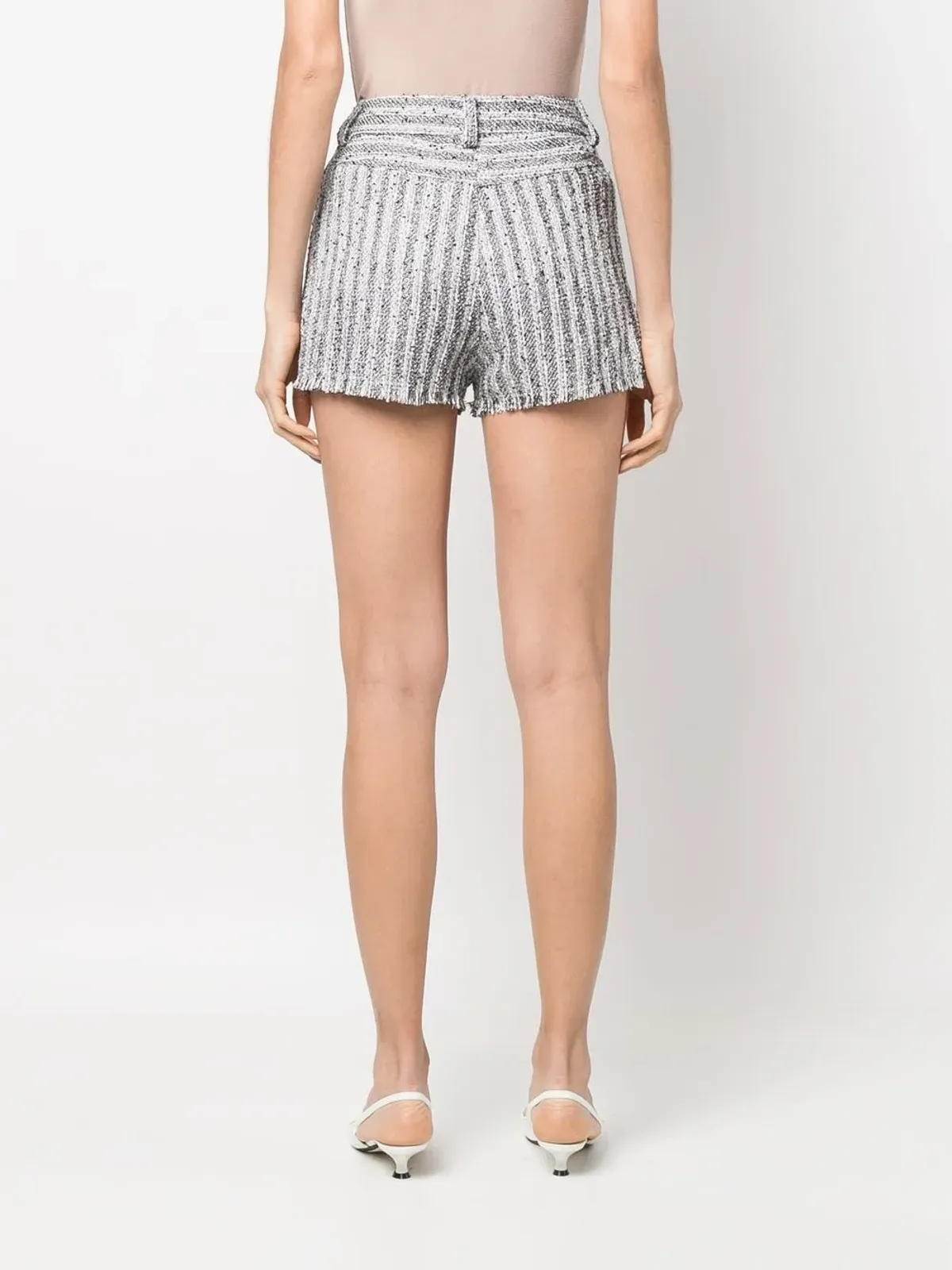 IRO Honza striped shorts - Black - 画像4