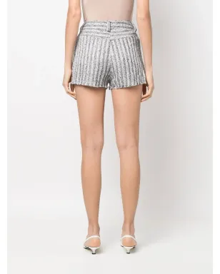 IRO Honza striped shorts - Black - サムネイル4