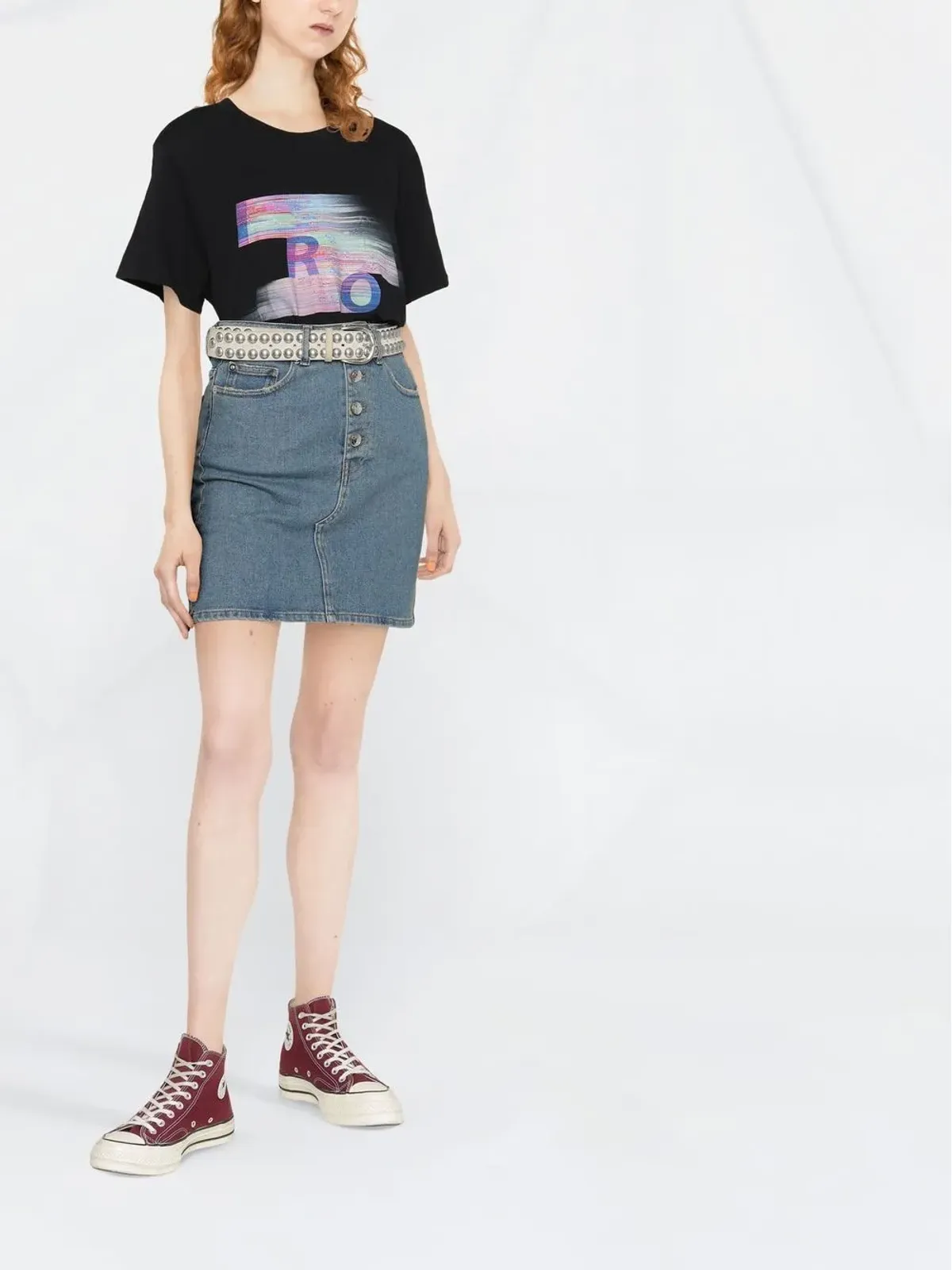 IRO グラフィックロゴプリント Tシャツ - 画像2