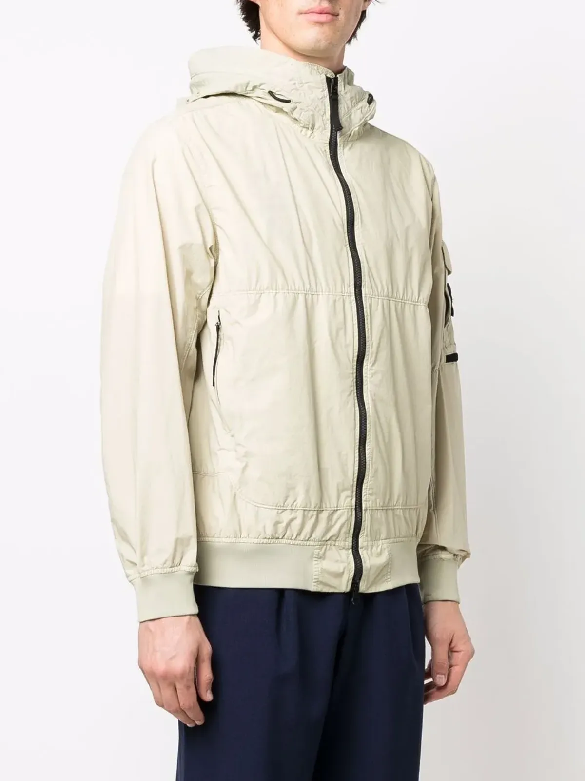 Stone Island コンパスバッジ付き軽量フーデッドジャケット - 画像3