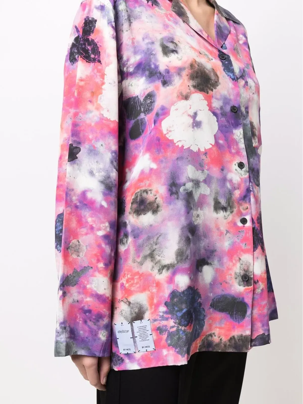 Alexander McQueen 花柄プリント シルクシャツ - 画像5