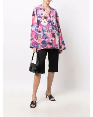 Alexander McQueen 花柄プリント シルクシャツ - サムネイル2