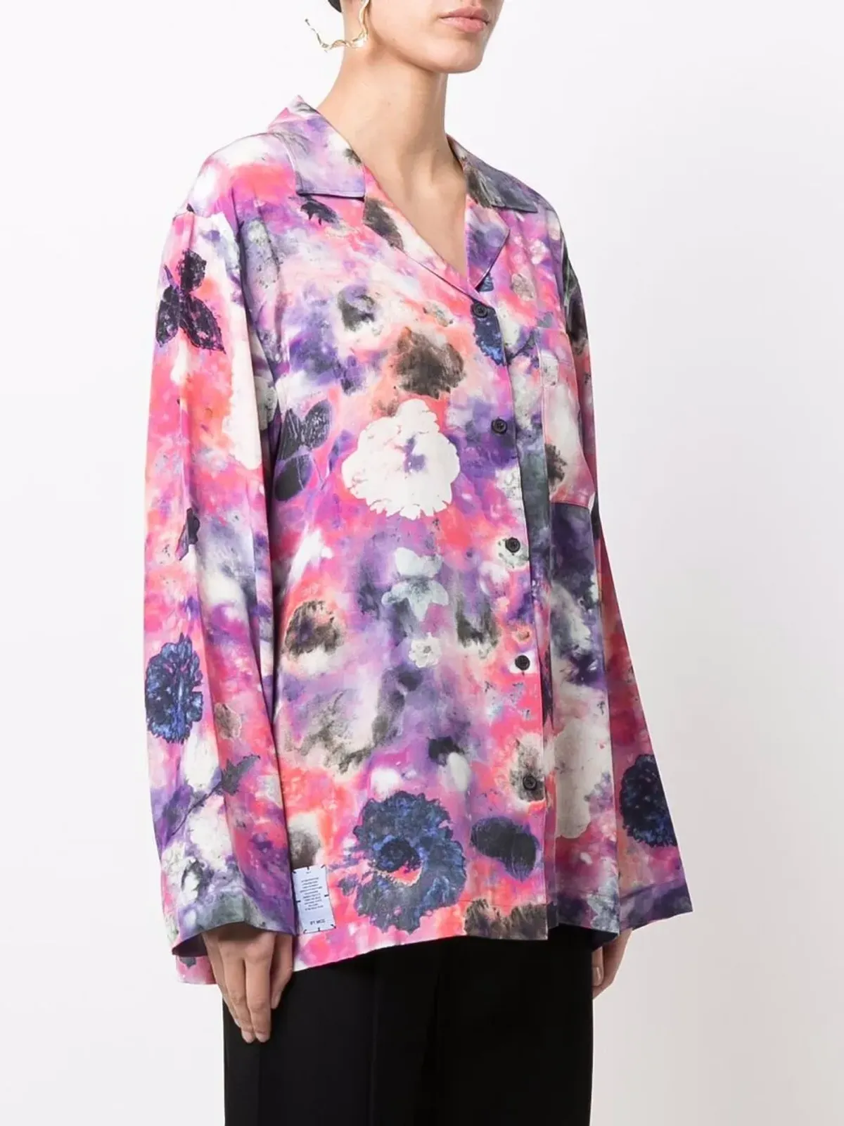 Alexander McQueen 花柄プリント シルクシャツ - 画像3