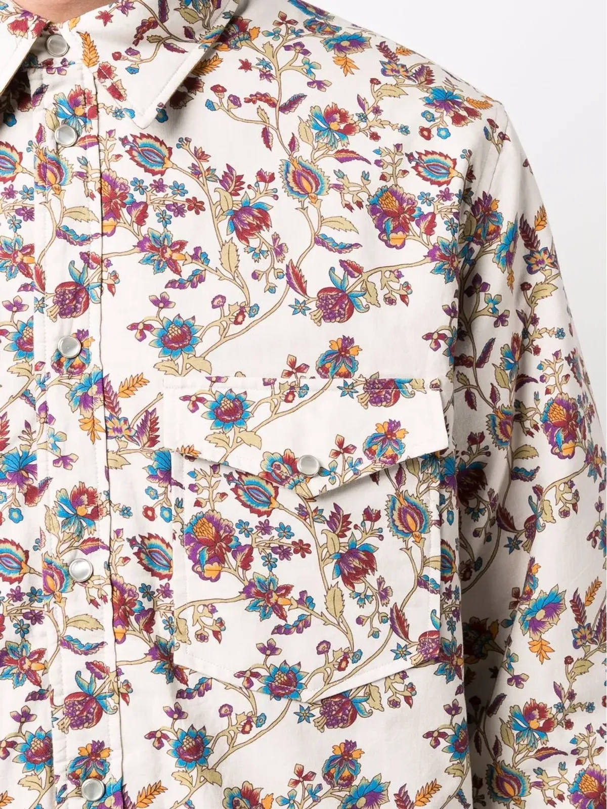 MARANT フローラルプリント コットン シャツジャケット - 画像5