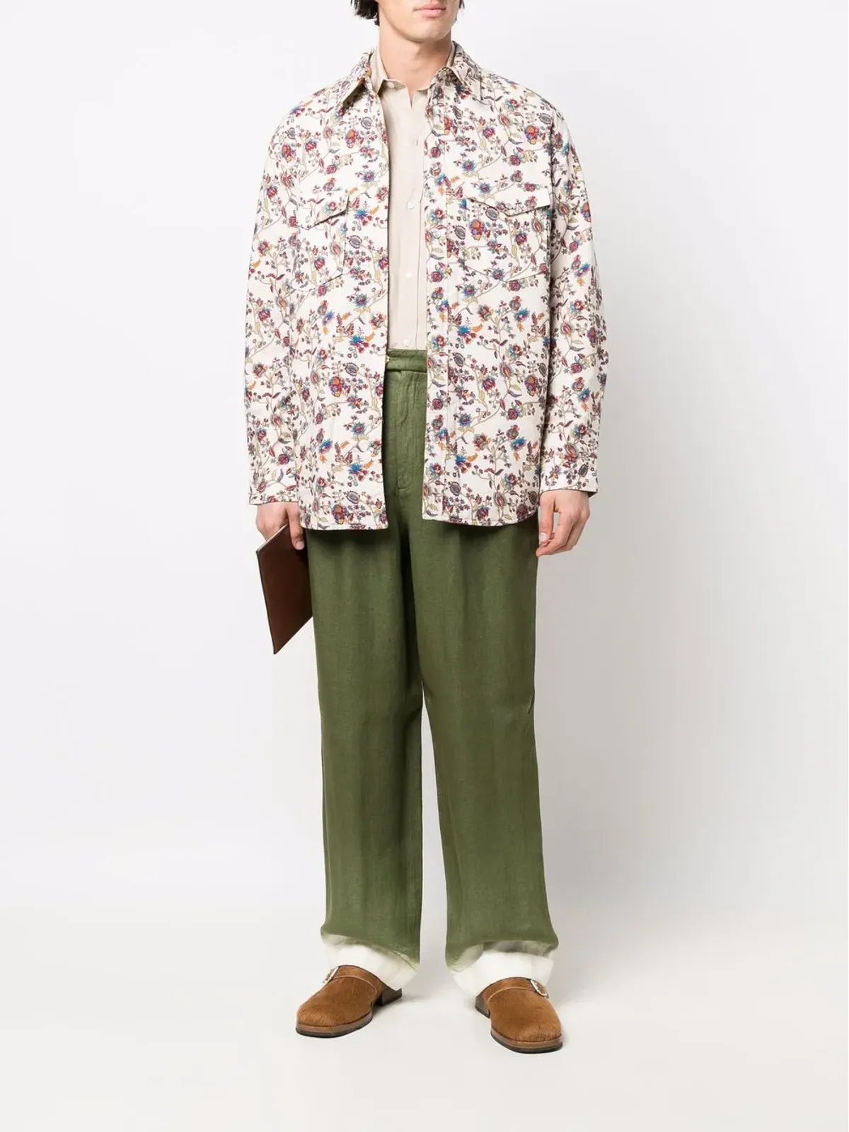 MARANT フローラルプリント コットン シャツジャケット - 画像2