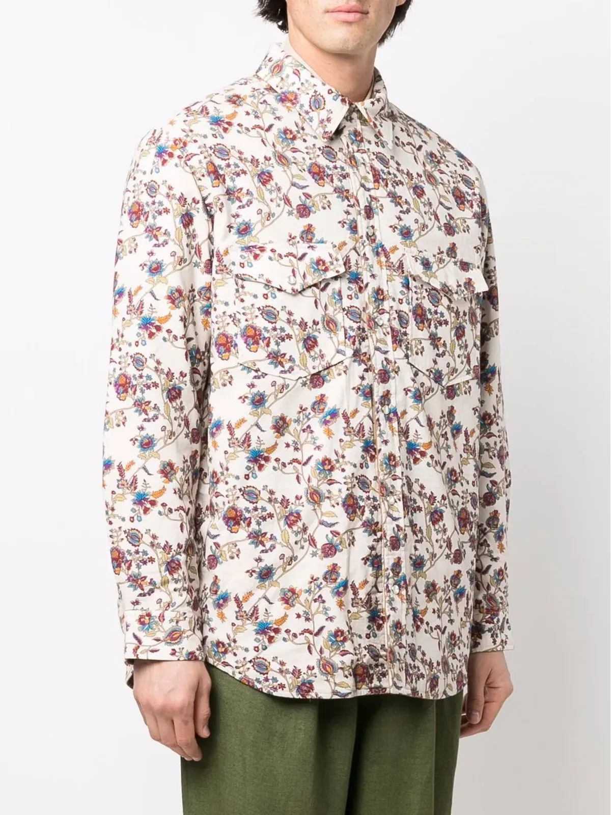 MARANT フローラルプリント コットン シャツジャケット - 画像3