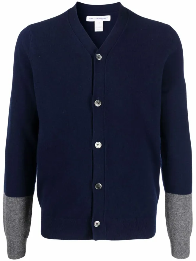 Comme des Garçons Shirt Comme Des Garçons Shirt Vネック ウールカーディガンの商品画像