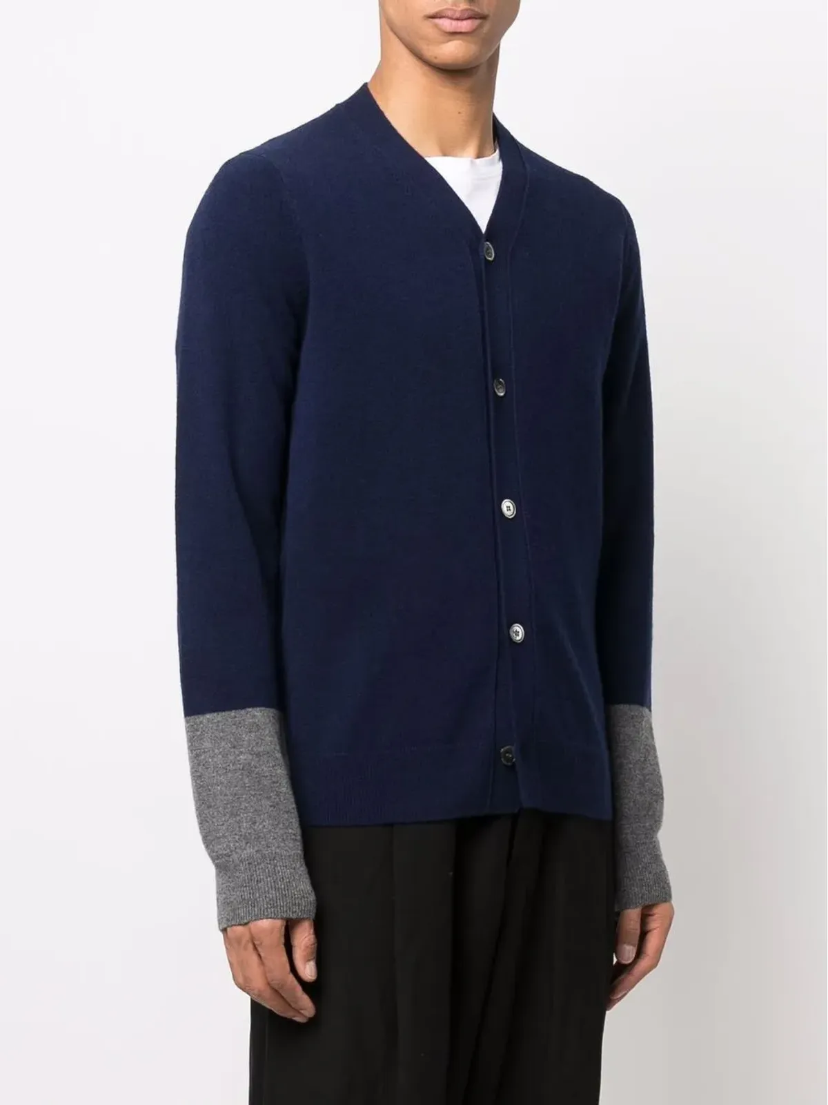 Comme Des Garçons Shirt Vネック ウールカーディガン - 画像3