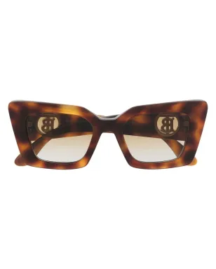 Burberry Eyewear べっ甲調スクエアフレームサングラス - サムネイル1