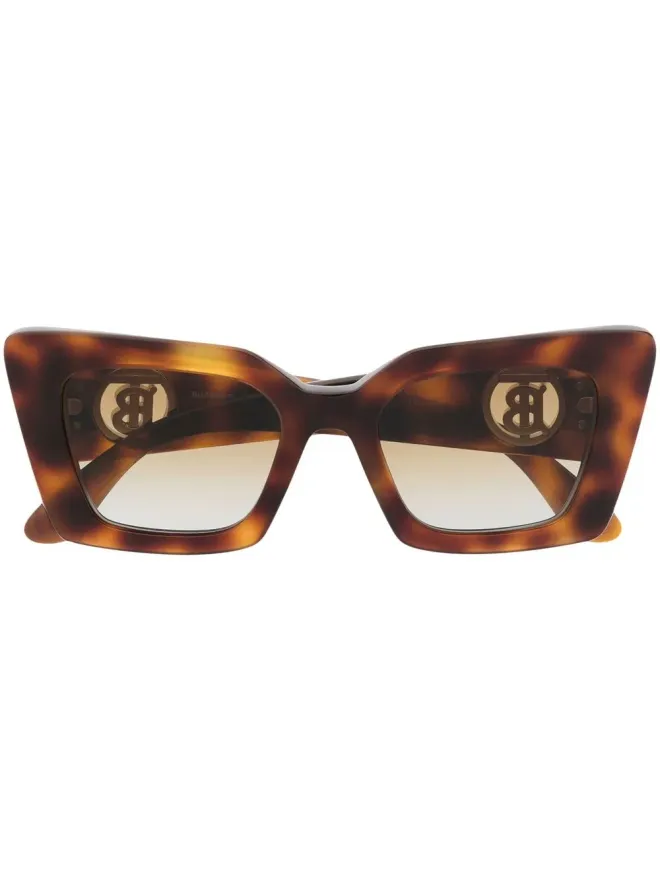 Burberry Eyewear Burberry Eyewear べっ甲調スクエアフレームサングラスの商品画像