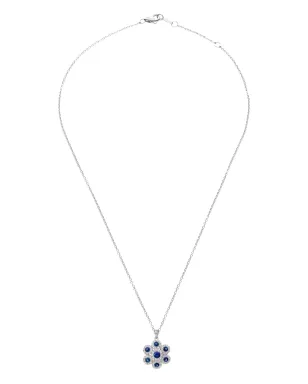 LEO PIZZO 18Kホワイトゴールド アウグスタ サファイア＆ダイヤモンド ネックレス - シルバー - サムネイル1