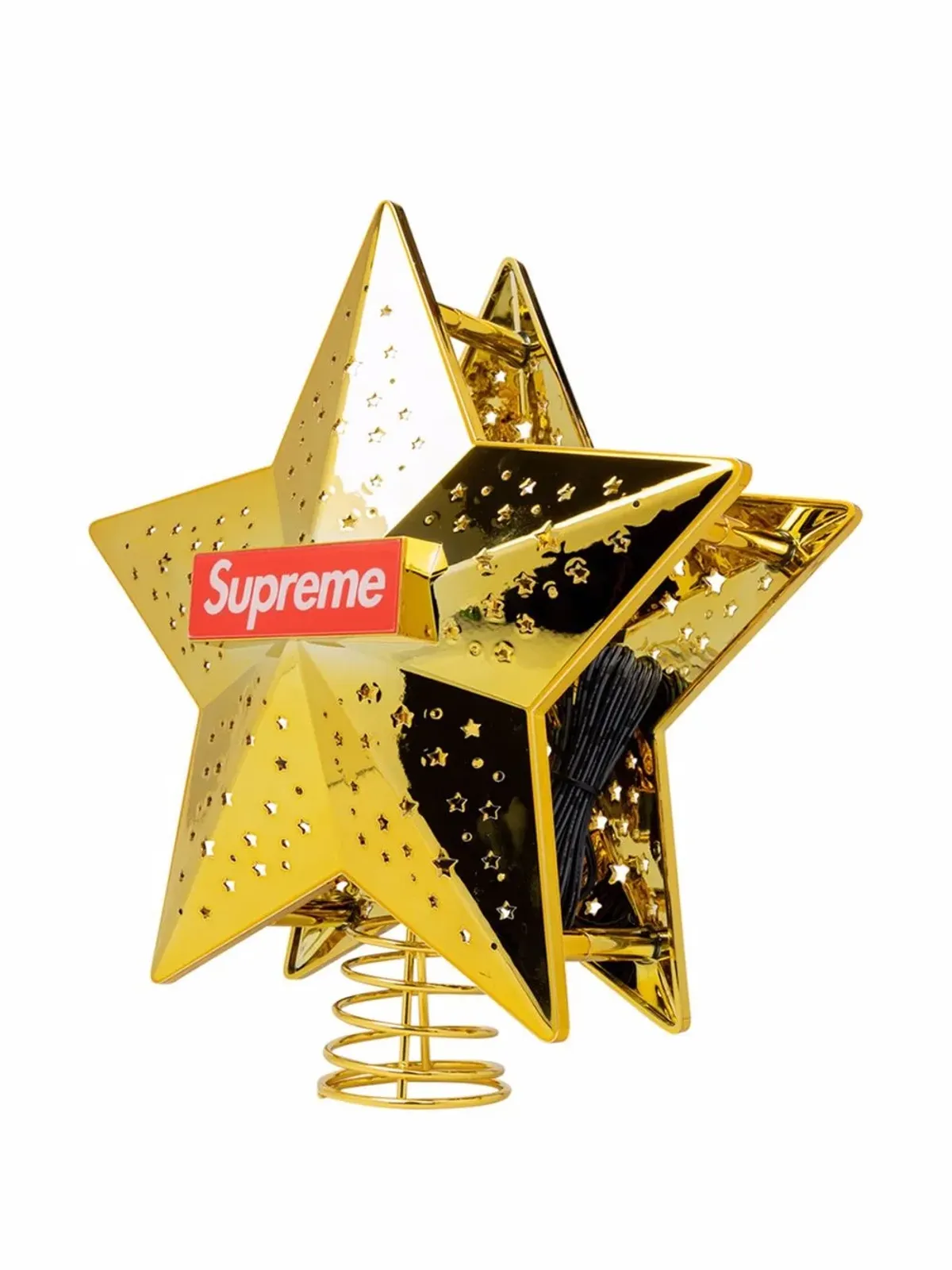 Supreme ロゴプリント クリスマスツリートッパー - ゴールド - 画像2