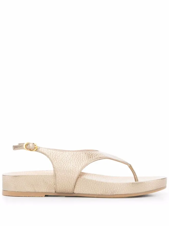 Stuart Weitzman Stuart Weitzman メタリックエフェクトのオープントゥサンダル - ゴールドの商品画像