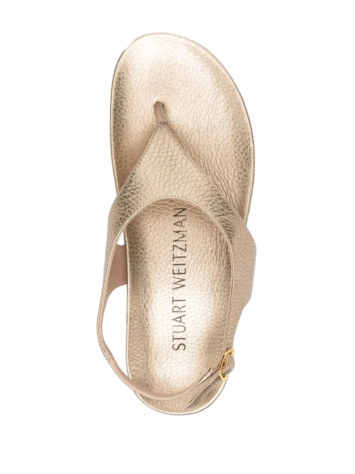 Stuart Weitzman メタリックエフェクトのオープントゥサンダル - ゴールド - 画像4
