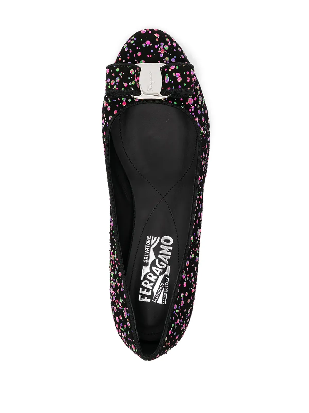 Ferragamo Varina レザー バレリーナシューズ - ブラック - 画像4
