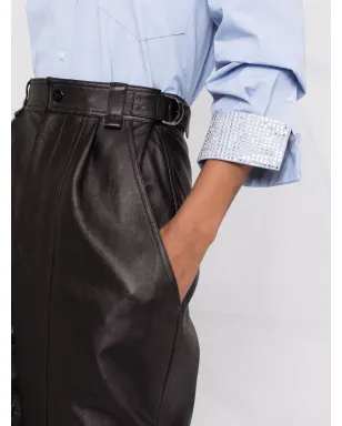 ISABEL MARANT ストレートレッグレザーパンツ - ブラック - サムネイル3