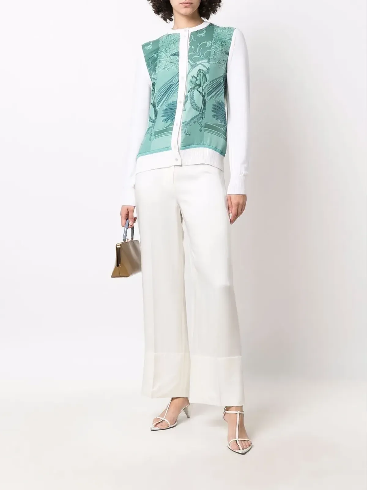 Ferragamo フローラルプリント ボタン留めカーディガン - White - 画像2