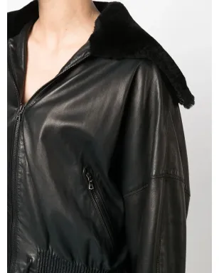 Versace Pre-Owned 1980年代 シアリングカラー ジャケット - ブラック - サムネイル5