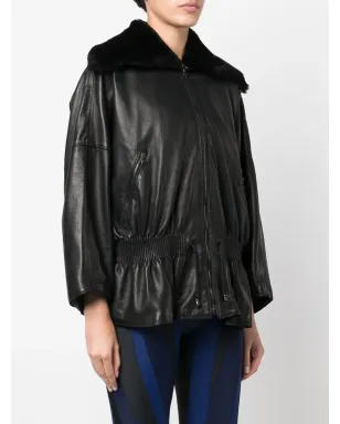 Versace Pre-Owned 1980年代 シアリングカラー ジャケット - ブラック - サムネイル3