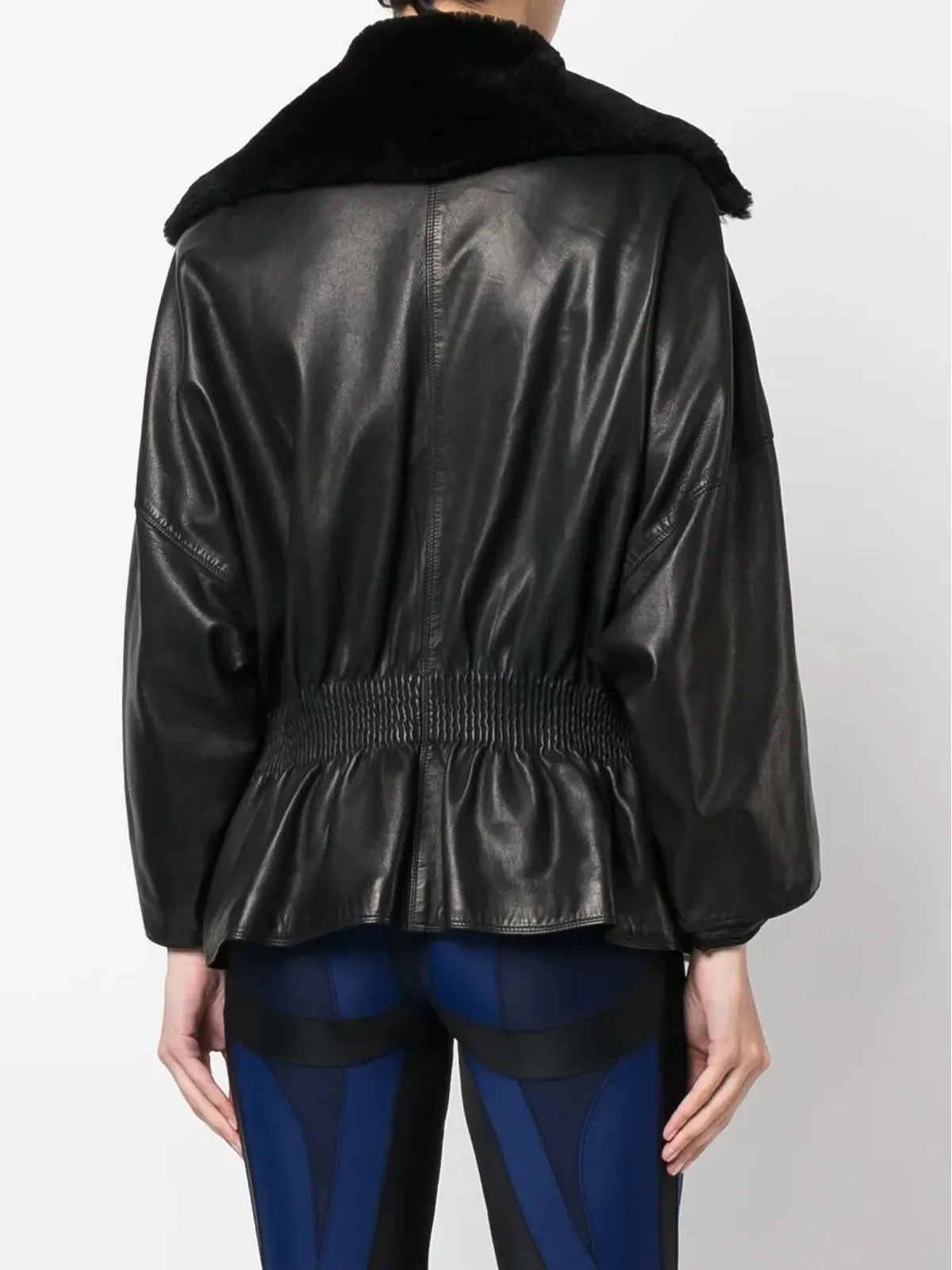 Versace Pre-Owned 1980年代 シアリングカラー ジャケット - ブラック - 画像4