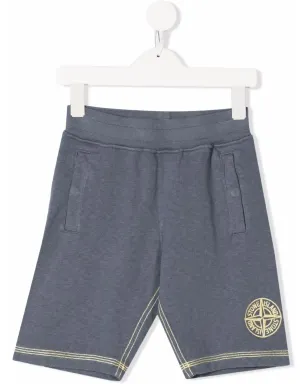 Stone Island Junior ロゴ刺繍ベルムーダーショーツ - サムネイル1