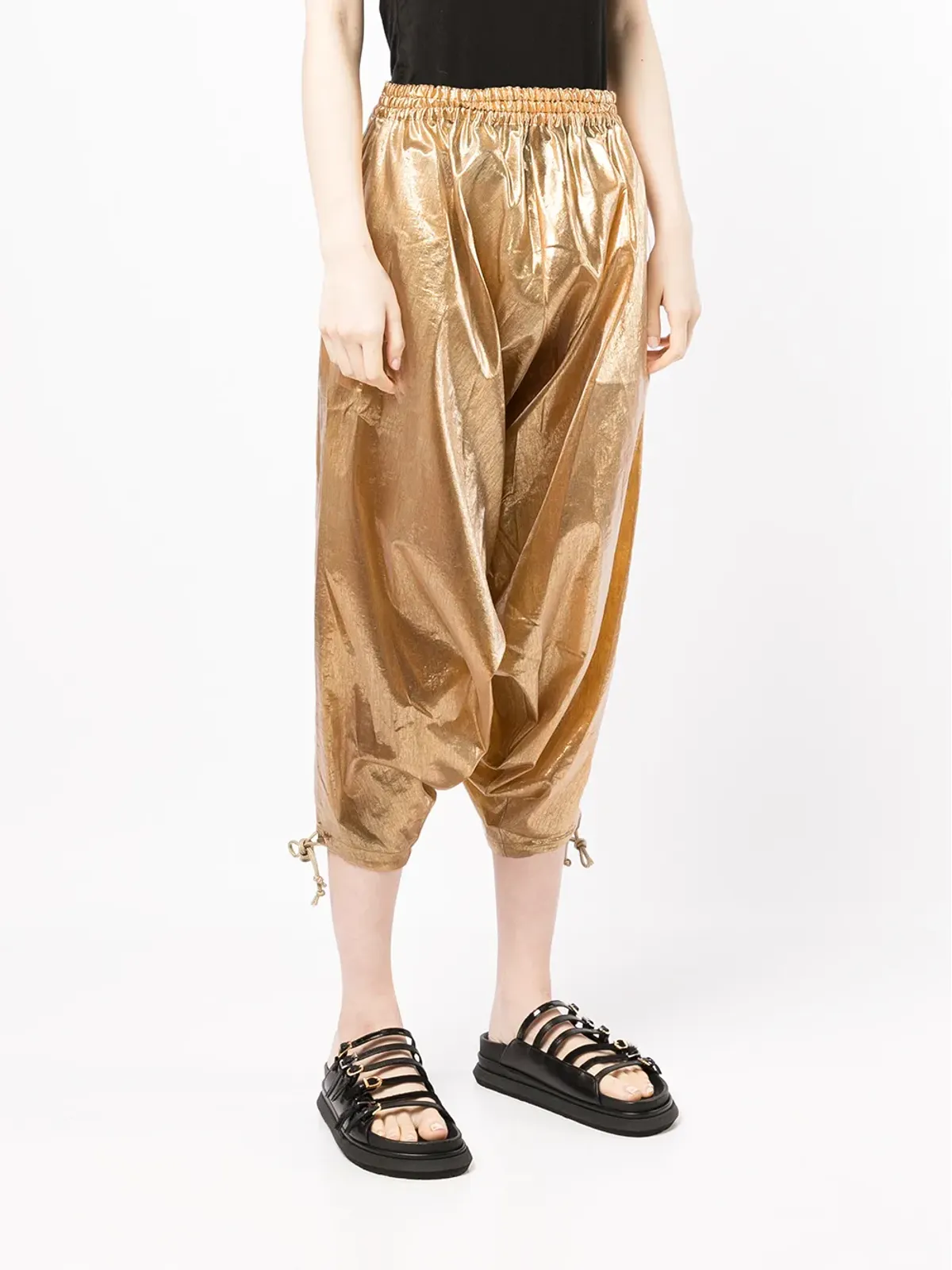 Junya Watanabe クロップド ドロップクロッチ パンツ - 画像3