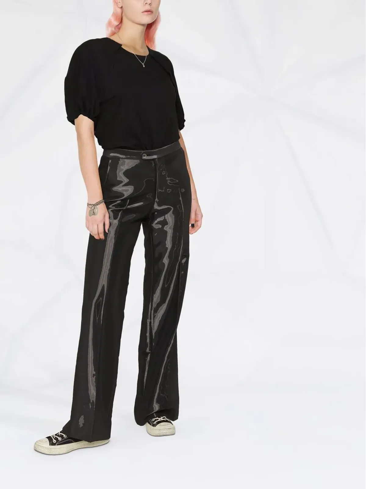 Yohji Yamamoto パフスリーブTシャツ - 画像4
