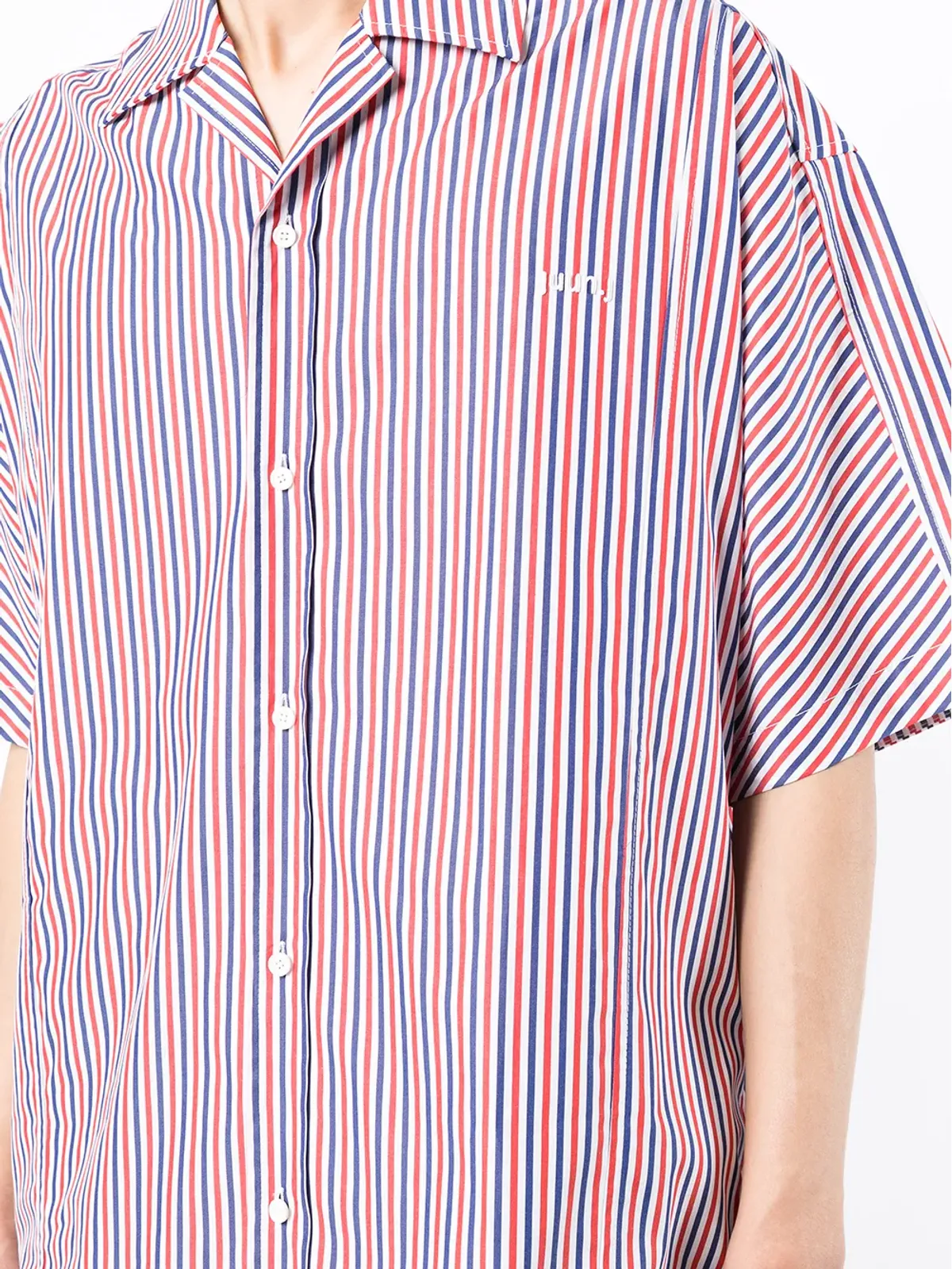 Juun.J ストライプ柄 半袖シャツ - 画像5