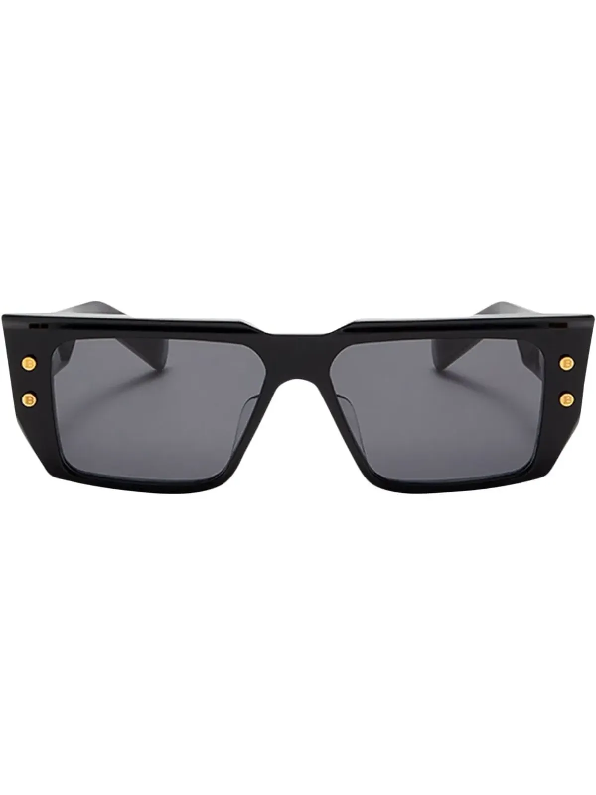 Balmain Eyewear ロゴスクエアフレームサングラス - ブラック - 画像1