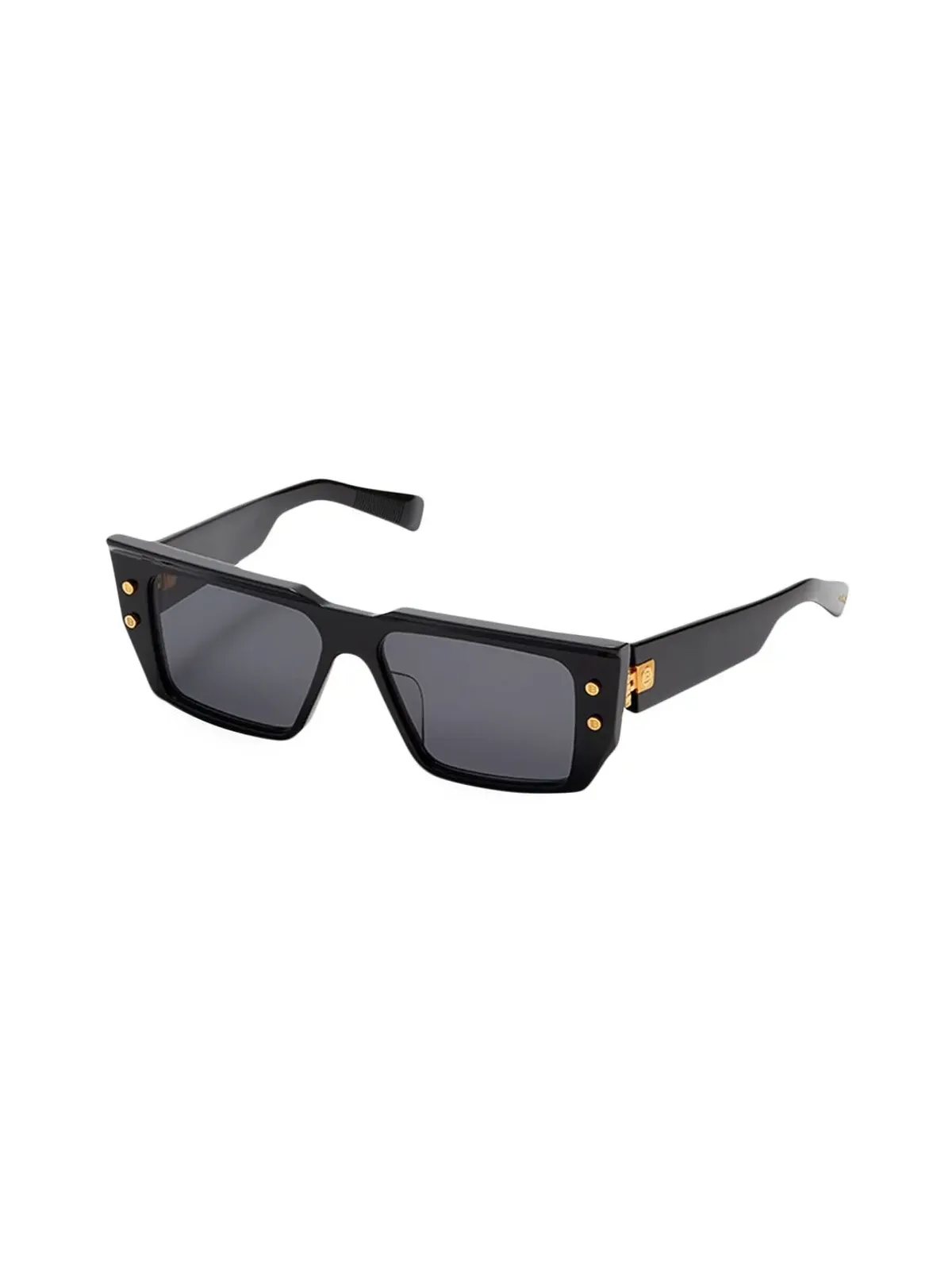 Balmain Eyewear ロゴスクエアフレームサングラス - ブラック - 画像2