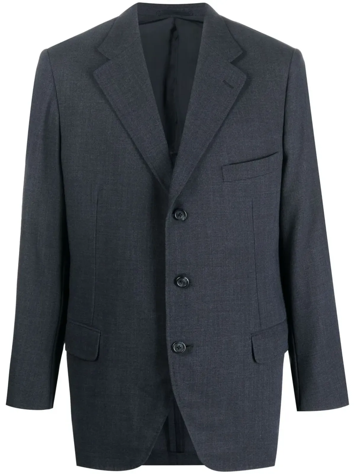 Burberry Pre-Owned 2000年代 シングルブレスト ウールジャケット ブルー - 画像1
