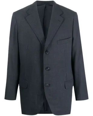 Burberry Pre-Owned 2000年代 シングルブレスト ウールジャケット ブルー - サムネイル1