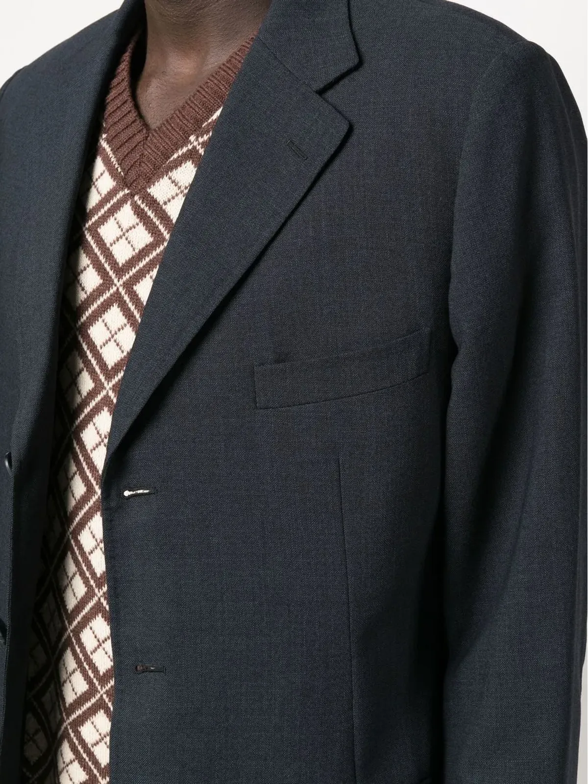 Burberry Pre-Owned 2000年代 シングルブレスト ウールジャケット ブルー - 画像5
