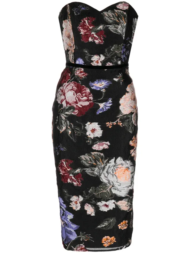 Marchesa Notte Marchesa Notte 花柄フィル・クーペドレス ブラックの商品画像