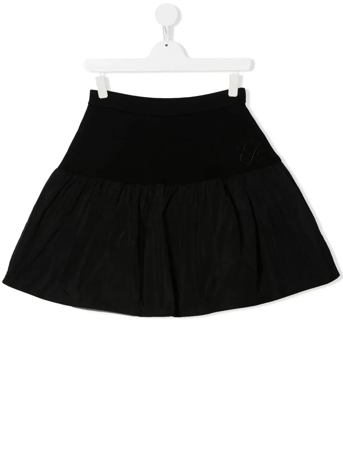 Emporio Armani Kids TEEN 刺繍ロゴ入りパネルスカート - 画像1