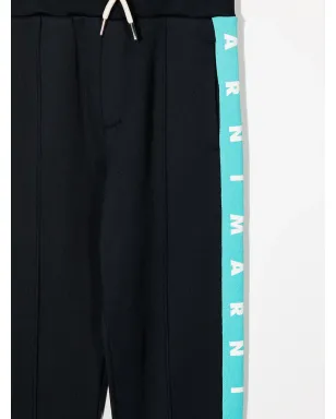 Marni Kids ロゴストライプ トラックスーツパンツ - サムネイル3