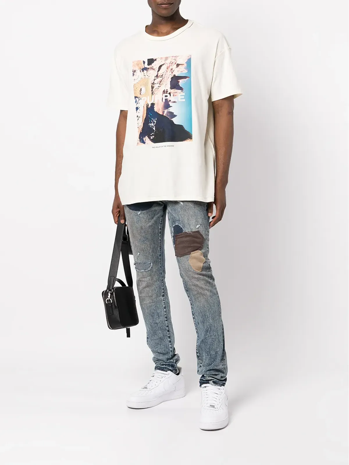 Purple Brand パッチワーク ローライズ スリムジーンズ - 画像2