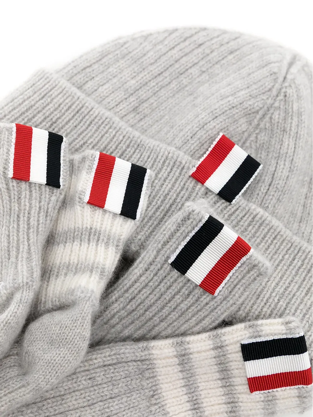 Thom Browne Kids ニットビーニー メリノ セット - 画像2