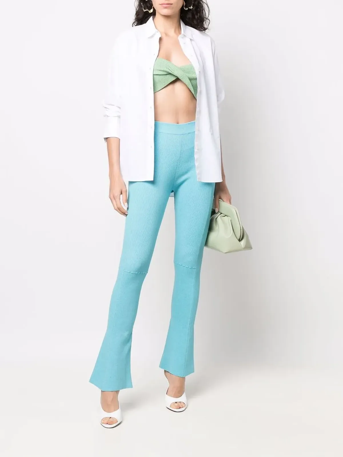 Jacquemus ストレッチブーツカットパンツ - ブルー - 画像2