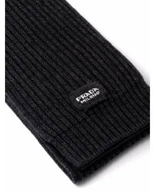 Prada ロゴパッチ編みスカーフ - サムネイル3