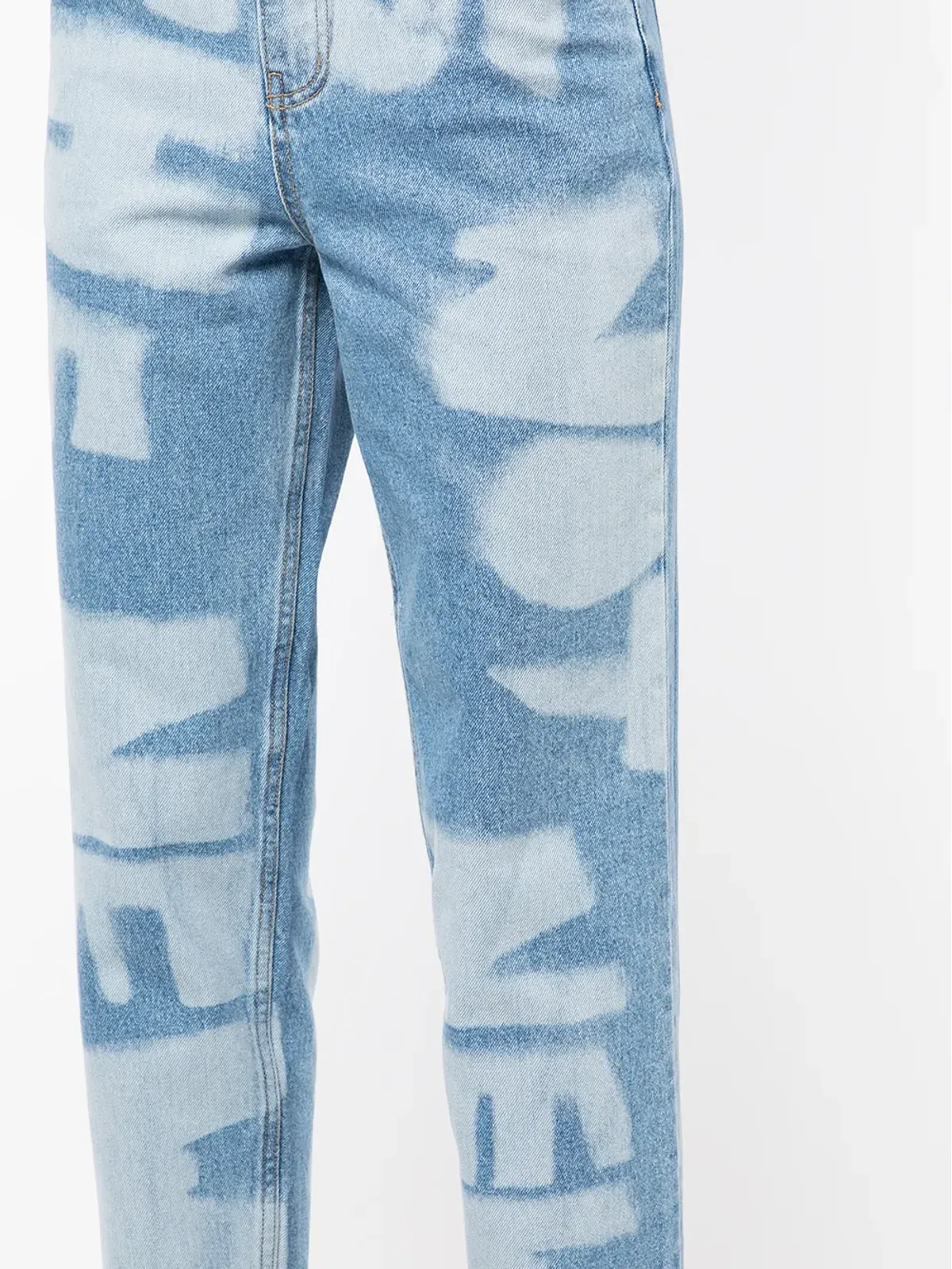 Ader Error スローガンウォッシュドジーンズ - 画像5