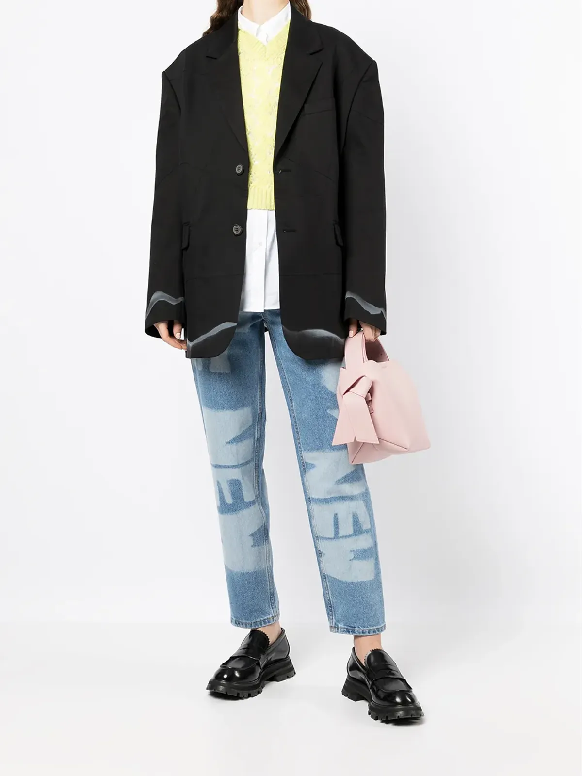 Ader Error スローガンウォッシュドジーンズ - 画像2