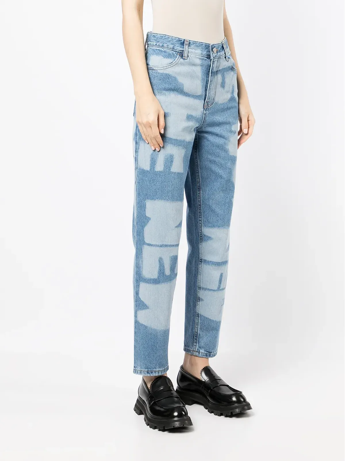 Ader Error スローガンウォッシュドジーンズ - 画像3