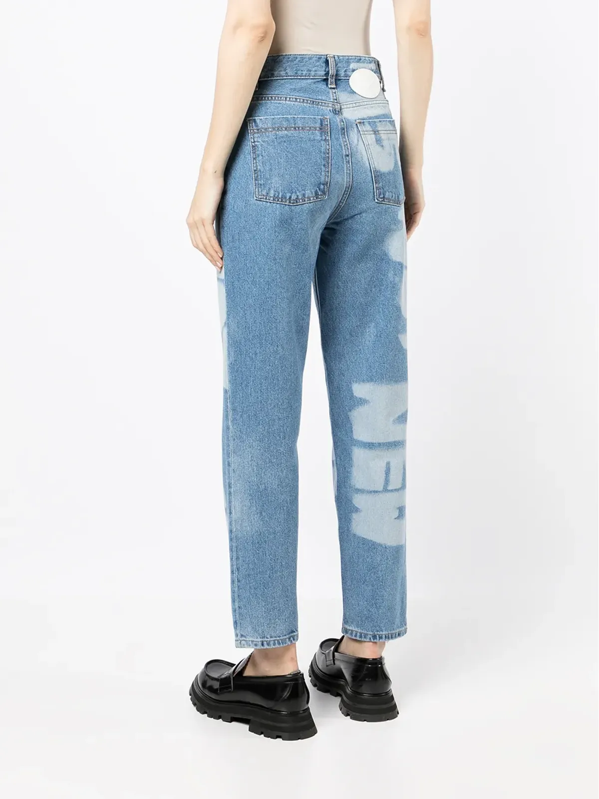 Ader Error スローガンウォッシュドジーンズ - 画像4