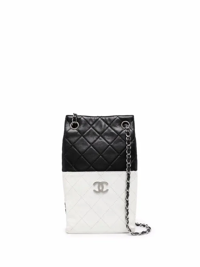 CHANEL Pre-Owned CHANEL ビンテージ 2008-2009 バイカラー CCロゴ ショルダーバッグの商品画像